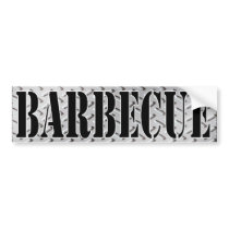 Barbecue Dimond Plated Design Bumper Stickers