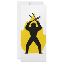 barbecue freak icon rack cards