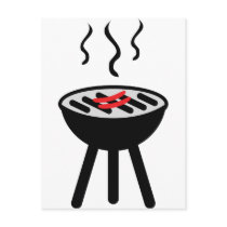 barbecue icon postcards