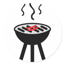 barbecue icon stickers
