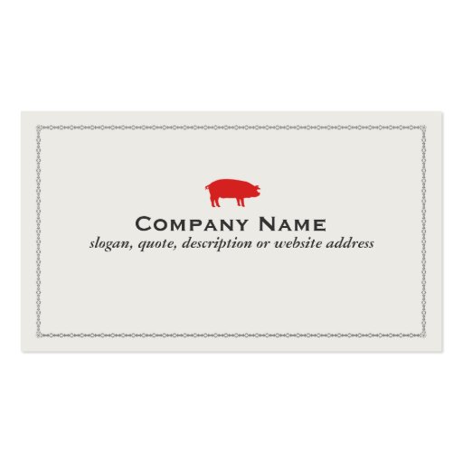 Barbecue Pork Business Card (front side)
