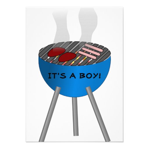 Barbecue Themed Couple's Baby Shower Invitation