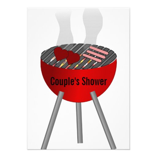 Barbecue Themed Couple's Wedding Shower Invitation