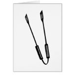 Barbecue tongs greeting cards