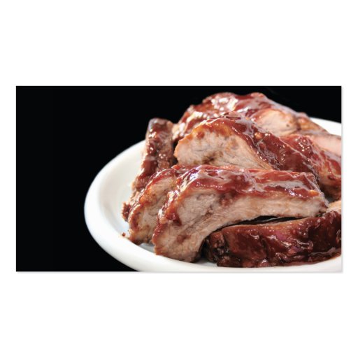 barbecued baby backribs business card (front side)