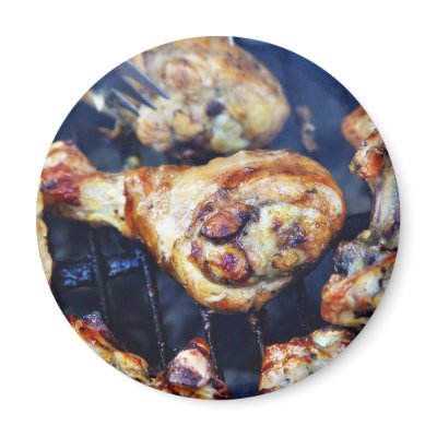 Barbecued Chicken At Solstice Fridge Magnet by lifesphere