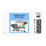 barbecueing with rick postage stamp