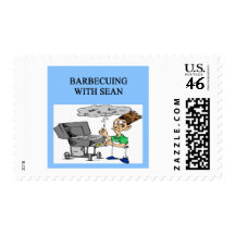 barbecueing with sean postage stamp
