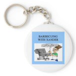 barbecueing with xander keychain