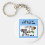 barbecueing with zachary keychain