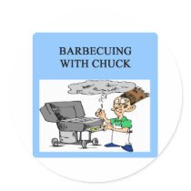 barbecuing with chuck stickers by jimbuf barbecuing with chuck stickers