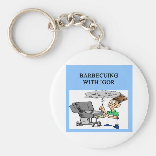 barbecuing with igor key chain