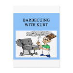 barbecuing with kurt postcard