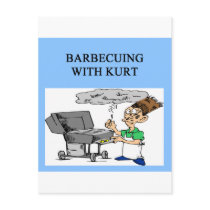 barbecuing with kurt postcard