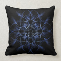 Barbed Blue - Abstract Geometric Dark Pillow pillows