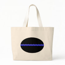 Barbed Blue Line Corrections Tote Bags
