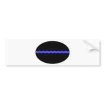 Barbed Blue Line Corrections Bumper Sticker