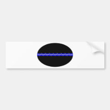 Barbed Blue Line Corrections Bumper Sticker