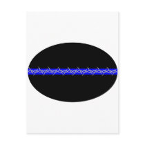 Barbed Blue Line Corrections Post Card