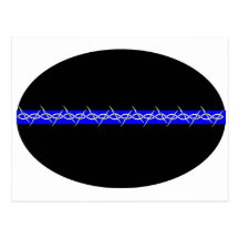 Barbed Blue Line Corrections Postcard