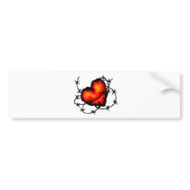 Barbed Heart Bumper Sticker