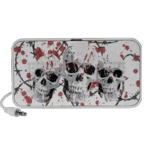 Barbed Skulls Doodle Speakers speakers