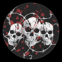 Barbed Skulls Stickers stickers