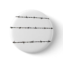 barbed wire pinback button
