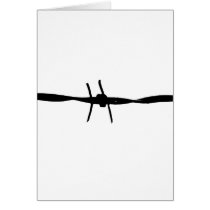 barbed wire greeting card
