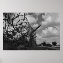 Barbed Wire Clouds Print