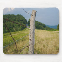 Barbed Wire Fencepost Mousepad