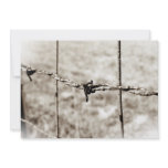 Barbed Wire Fencing (Sepia) Personalized Invite
