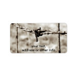 Barbed Wire Fencing (Sepia) Custom Address Label