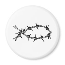 Barbed Wire Fish Fridge Magnet