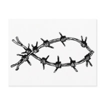 Barbed Wire Fish Postcards