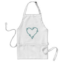 Barbed Wire Heart Apron