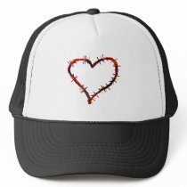 Barbed wire heart barbed wire heart trucker hats