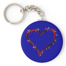 Barbed wire heart barbed wire heart keychains