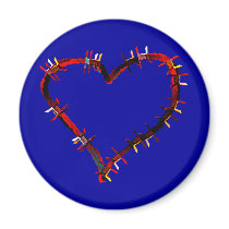 Barbed wire heart barbed wire heart refrigerator magnets