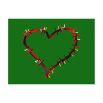 Barbed wire heart barbed wire heart post card
