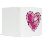 barbed wire heart vinyl binders