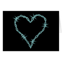 Barbed Wire Heart Greeting Cards