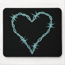 Barbed Wire Heart Mouse Mats