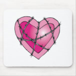 barbed wire heart mouse pads