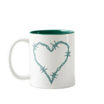 Barbed Wire Heart Mugs