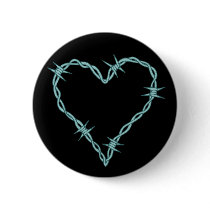 Barbed Wire Heart Pins