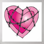 barbed wire heart posters