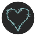 Barbed Wire Heart stickers by pounddesigns Barbed Wire Heart stickers