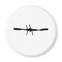 barbed wire fridge magnets