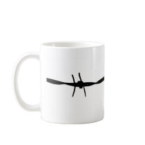barbed wire coffee mugs